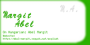 margit abel business card